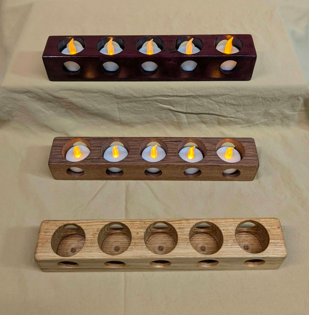 Porthole style votive candle holder