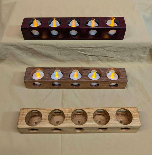 Porthole style votive candle holder